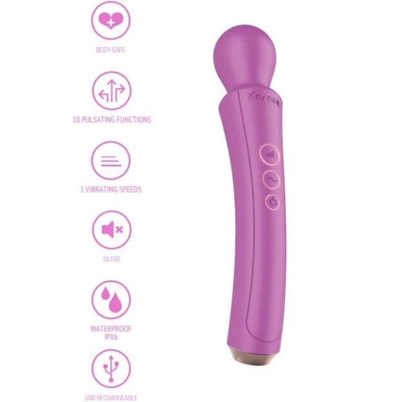 XOCOON - MASSEUR WAND COURBE FUCHSIA