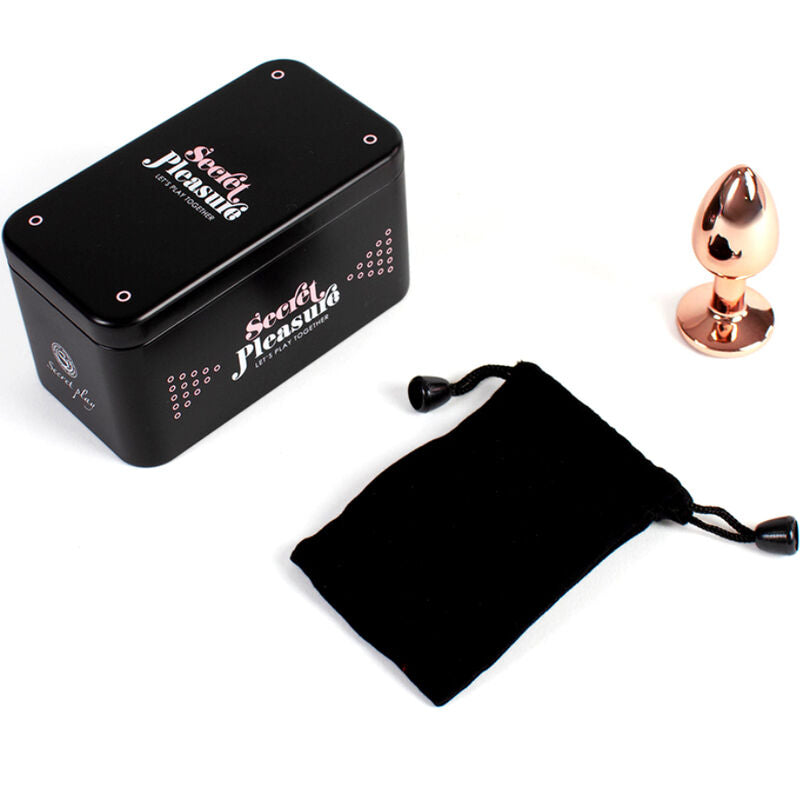 SECRETPLAY - ROSÉGOLDENER METALL-ANALPLUG KLEINE GRÖSSE 7 CM