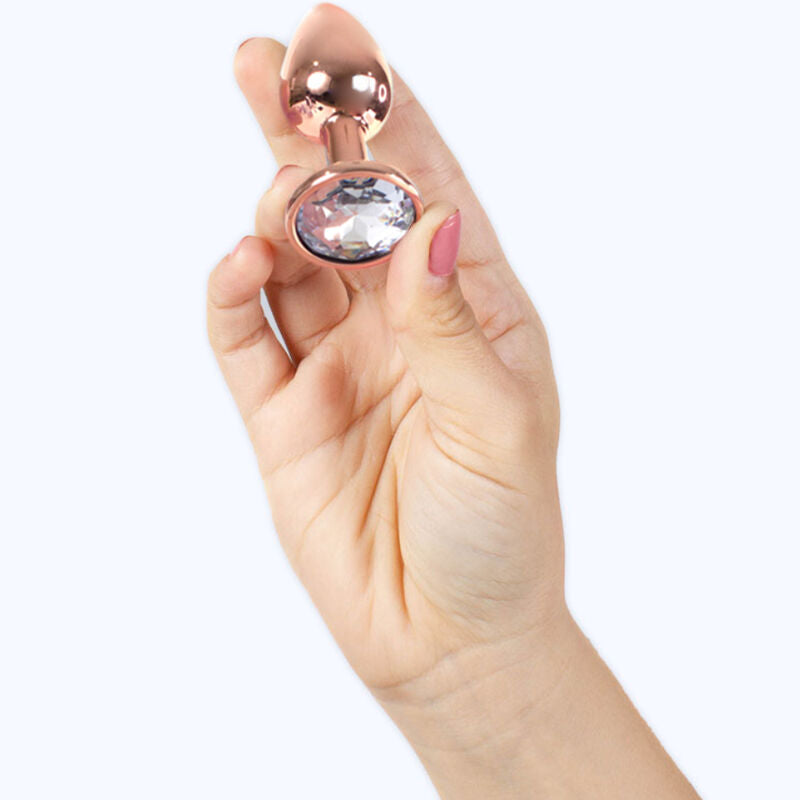 SECRETPLAY - ROSÉGOLDENER METALL-ANALPLUG KLEINE GRÖSSE 7 CM