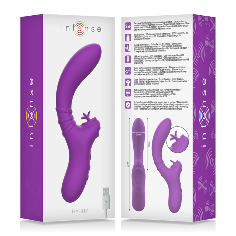 INTENSE - FLEXIBLER HARRY-VIBRATOR MIT LILA ZUNGE