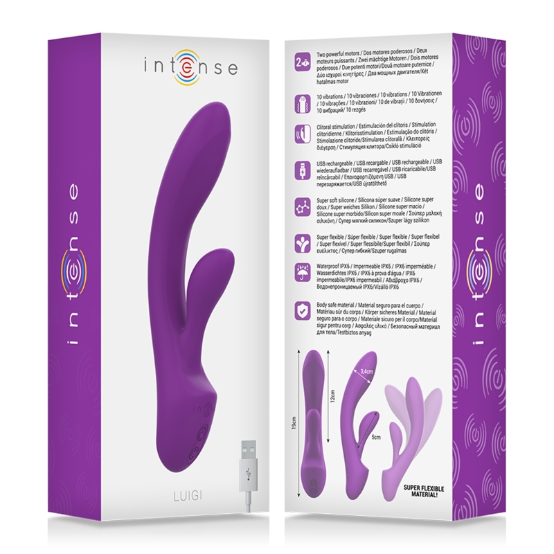 INTENSE - LUIGI KANINCHEN-VIBRATOR, FLÜSSIGSILIKON, LILA