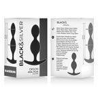 BLACK&SILVER - PLUG ORSON SILICONE 2 ONDES ANAL 9 CM