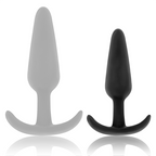 BLACK&SILVER - BOUCHON ANAL EN SILICONE HANSEL AVEC PETITE POIGNÉE
