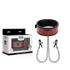 BEGME - COLLIER ÉDITION ROUGE AVEC PINCES  TÉLÉMON AVEC DOUBLURE EN NÉOPRÈNE