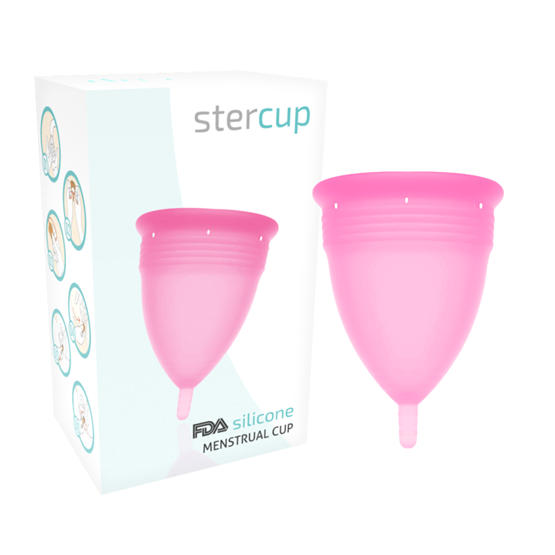 STERCUP - MENSTRUATIONSKAPPE AUS FDA-SILIKON ROSA - GRÖSSE L