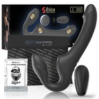 IBIZA - VIBRATEUR SANS BRETELLES AVEC BOUTON-POUSSOIR DE TÉLÉCOMMANDE