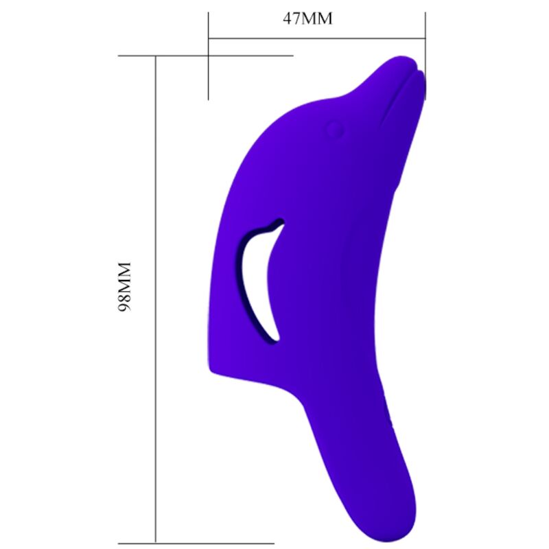 PRETTY LOVE – KRAFTVOLLER DUNKELBLAUER FINGERVIBRATOR DELPHINI