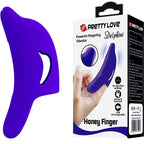 PRETTY LOVE – KRAFTVOLLER DUNKELBLAUER FINGERVIBRATOR DELPHINI