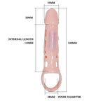 PRETTY LOVE – PENISVERLÄNGERUNGSHÜLSE HARRISON MIT VIBRATION UND GURT 13.5 CM