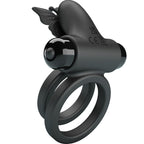 PRETTY LOVE – DOPPELTER VIBRATIONSCOCKRING MIT STIMULATOR SCHWARZ