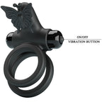 PRETTY LOVE – DOPPELTER VIBRATIONSCOCKRING MIT STIMULATOR SCHWARZ