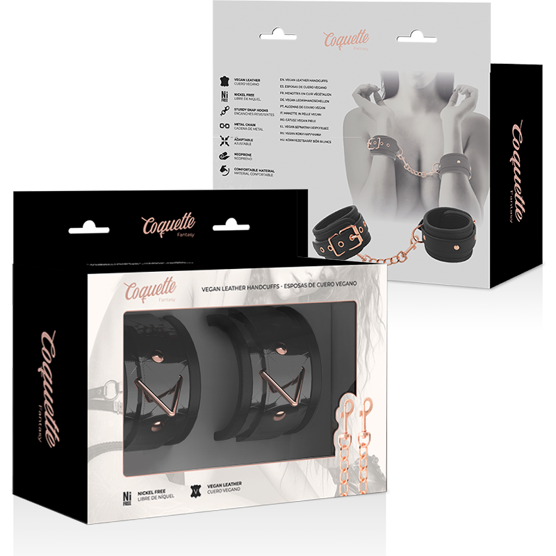 COQUETTE CHIC DESIRE - HANDSCHELLEN SCHWARZE EDITION MIT NEOPRENFUTTER