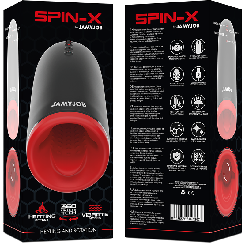 JAMYJOB - HEIZBARER MASTURBATOR MIT SPIN-X-ROTATION