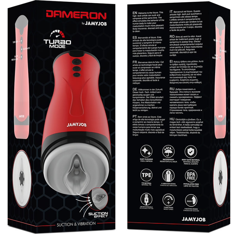 JAMYJOB - DAMERON MASTURBATOR MIT SAUG- UND VIBRATIONSFUNKTION
