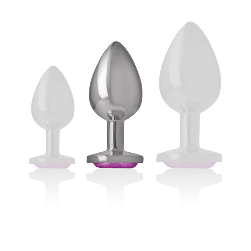 INTENSE - ANALPLUG AUS ALUMINIUM METALL, ROSA HERZ GRÖSSE M