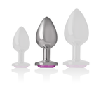 INTENSE - ANALPLUG AUS ALUMINIUM METALL, ROSA HERZ GRÖSSE M