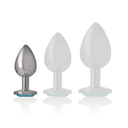 INTENSE - ANALPLUG METALL ALUMINIUM BLAUES HERZ GRÖSSE S