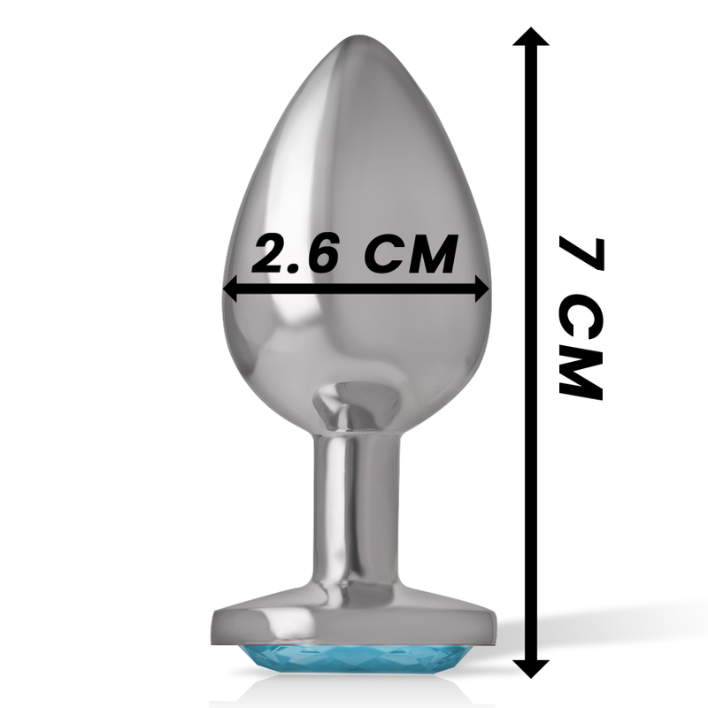 INTENSE - ANALPLUG METALL ALUMINIUM BLAUES HERZ GRÖSSE S