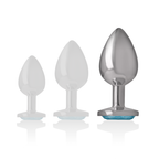 INTENSE - ANALPLUG METALL ALUMINIUM BLAUES HERZ GRÖSSE L