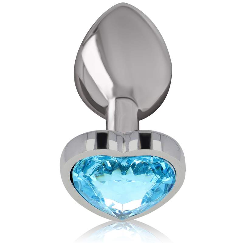 INTENSE - ANALPLUG METALL ALUMINIUM BLAUES HERZ GRÖSSE L