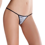 PASSION - EROTIC LINE STRING BLANC TAILLE UNIQUE IMPRIMÉ ANIMAL