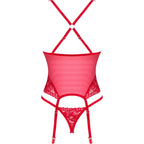 OBSESSIVE - CORSET LACELOVE ROUGE XS/S