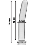 NEBULA SERIES BY IBIZA - MODÈLE 9 GODE EN VERRE BOROSILICATE CLAIR 15.5 CM -O- 2.5 CM