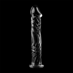 NEBULA SERIES BY IBIZA - MODÈLE 12 GODE EN VERRE BOROSILICATE CLAIR 17 CM -O- 3.5 CM