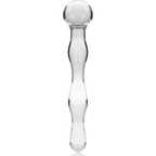 NEBULA SERIES BY IBIZA - MODÈLE 13 GODE EN VERRE BOROSILICATE CLAIR 18 CM -O- 3.5 CM