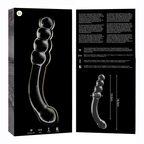 NEBULA SERIES BY IBIZA - MODÈLE 14 GODE EN VERRE BOROSILICATE CLAIR 18.5 CM -O- 3 CM