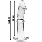 NEBULA SERIES BY IBIZA - MODÈLE 19 GODE EN VERRE BOROSILICATE CLAIR 18.5 CM -O- 4 CM