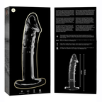 NEBULA SERIES BY IBIZA - MODÈLE 19 GODE EN VERRE BOROSILICATE CLAIR 18.5 CM -O- 4 CM
