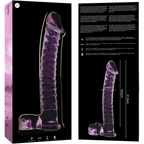 NEBULA SERIES BY IBIZA - MODÈLE 23 GODE EN VERRE BOROSILICATE CLAIR 21.5 CM -O- 4 CM