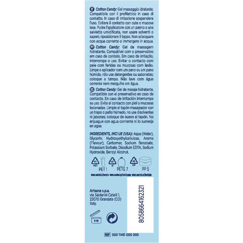 CONTROL - MASSAGEGEL ZUCKERWATTE 3-IN-1 200 ML