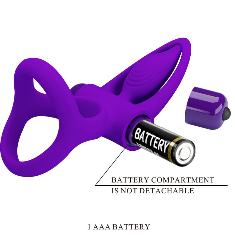 PRETTY LOVE - VIBRATIONS-PENISRING 10 VIBRATIONEN SILIKON VIOLETT