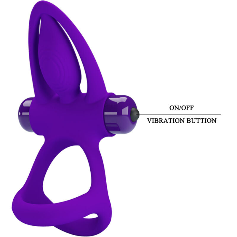 PRETTY LOVE - VIBRATIONS-PENISRING 10 VIBRATIONEN SILIKON VIOLETT