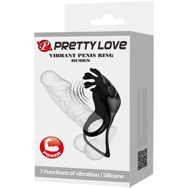 PRETTY LOVE - VIBRATIONS-RING RUBEN 7 VIBRATIONEN SILIKON SCHWARZ