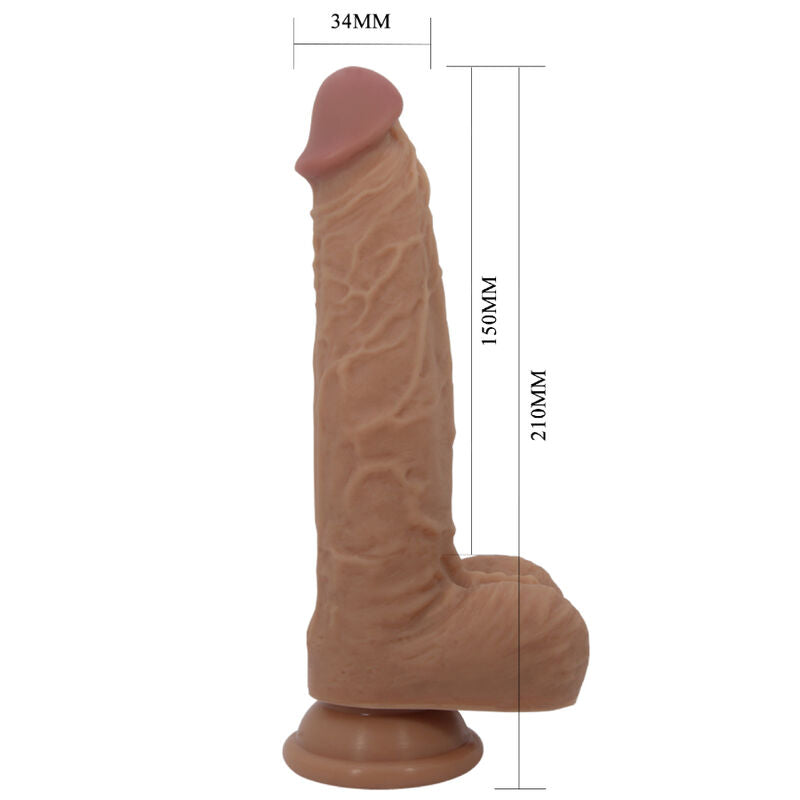 PRETTY LOVE - SILIKON-PENIS JONATHAN 3 VIBRATIONSMODI + 3 EINFÜHRTIEFEN FERNBEDIENUNG 21 CM