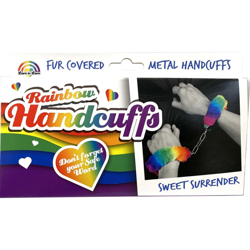 SPENCER & FLEETWOOD - REGENBOGEN GEFÜTTERTE METALL HANDSCHELLEN