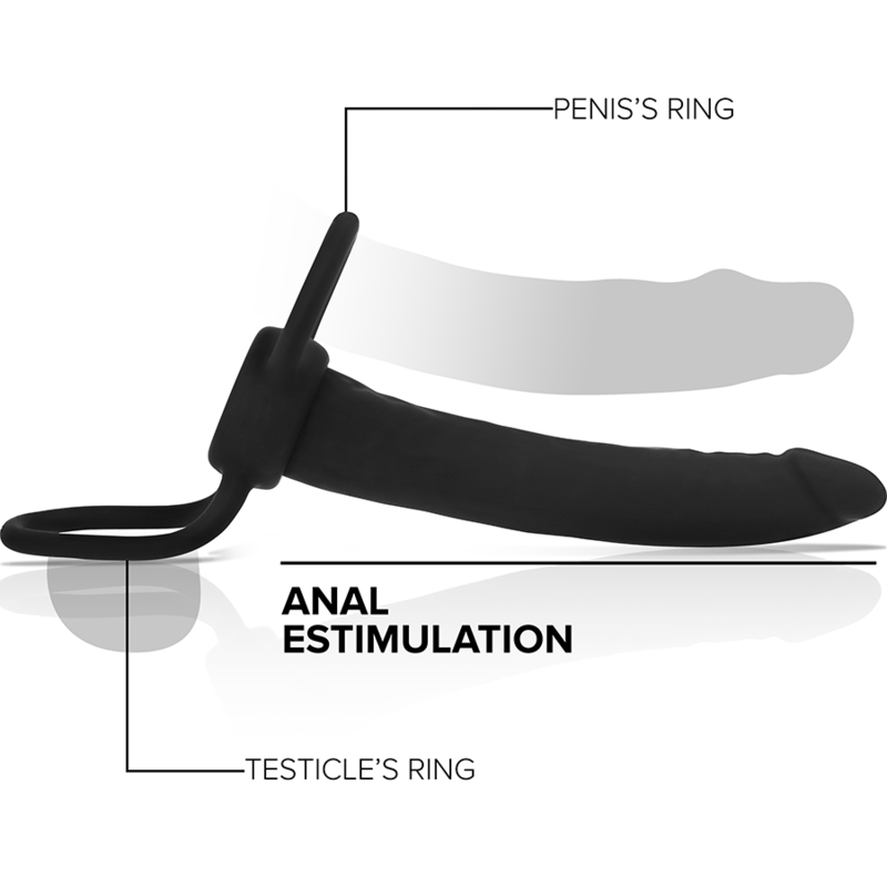 MYTHOLOGIE - ANAL GODE COBI ONYX MIT HODEN- UND PENISRING 13 CM AUS SILIKON