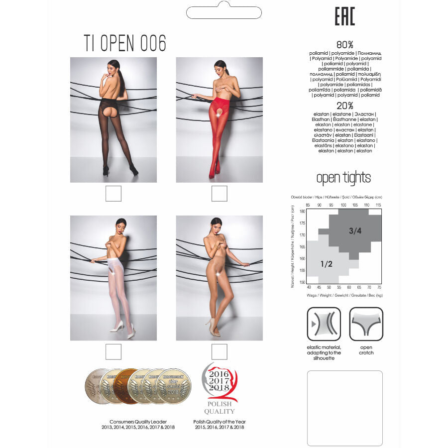 LEIDENSCHAFT - TIOPEN 006 STRUMPFHOSE WEISS 1/2 30 DEN