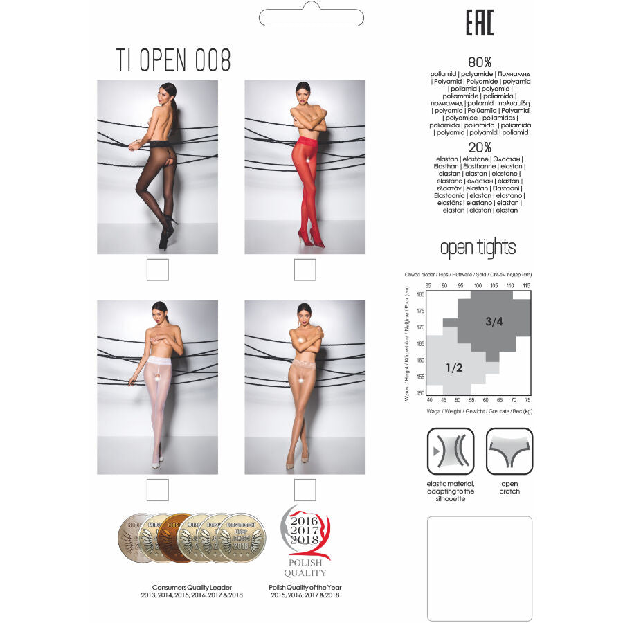 PASSION - TIOPEN 008 STRUMPFHOSE WEISS 1/2 30 DEN