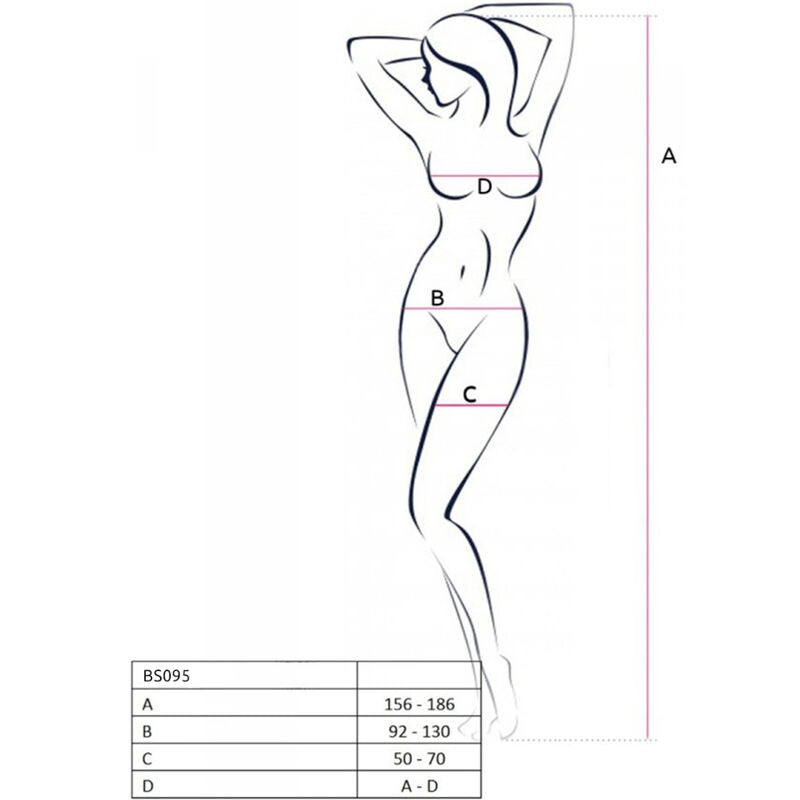 PASSION - BS095 BODYSTOCKING SCHWARZ EINHEITSGRÖSSE