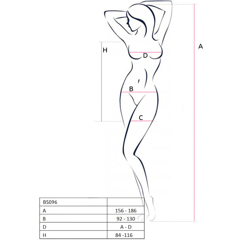 PASSION - BS096 BODYSTOCKING SCHWARZ EINHEITSGRÖSSE