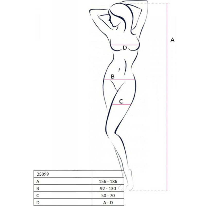 PASSION - BS099 BODYSTOCKING SCHWARZ EINHEITSGRÖSSE