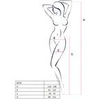 PASSION - SCHWARZE STRUMPFHOSE MIT STRUMPFHALTER S026 EINHEITSGRÖSSE