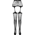 PASSION - SCHWARZE STRUMPFHOSE MIT STRUMPFHALTERN S028 EINHEITSGRÖSSE