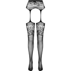 PASSION - S029 SCHWARZE STRUMPFHOSE MIT HALTERUNG EINHEITSGRÖSSE