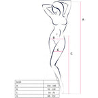 PASSION - S029 SCHWARZE STRUMPFHOSE MIT HALTERUNG EINHEITSGRÖSSE