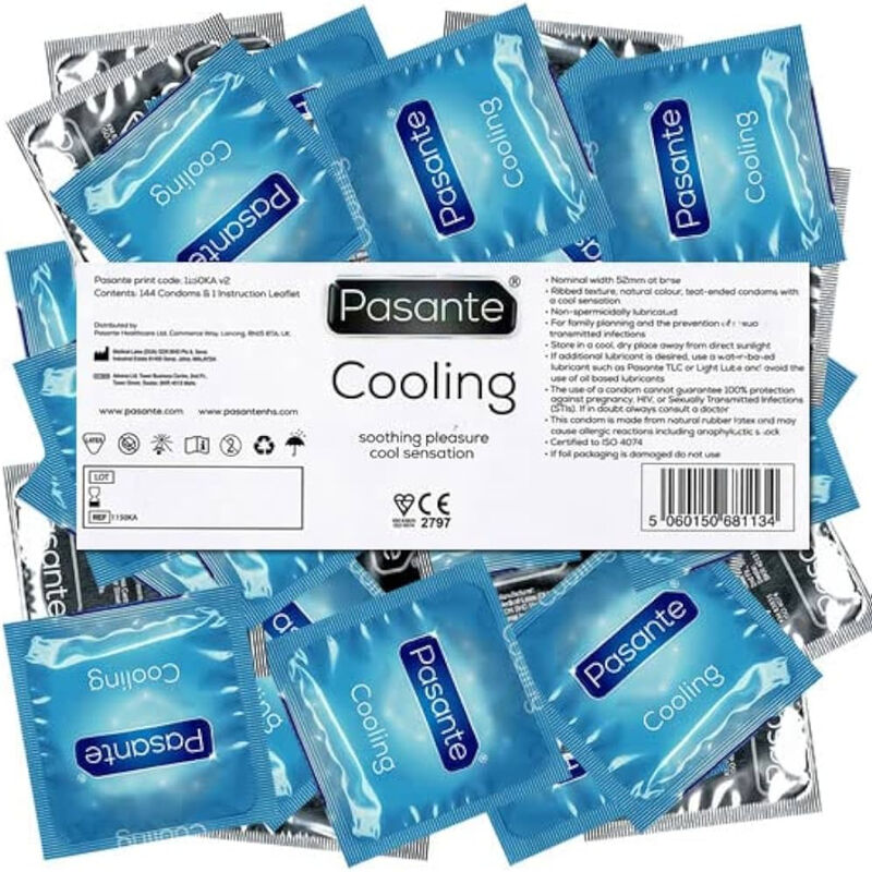 PASANTE – KONDOME MIT KÜHLENDEM EFFEKT, PACKUNG MIT 144 STÜCK